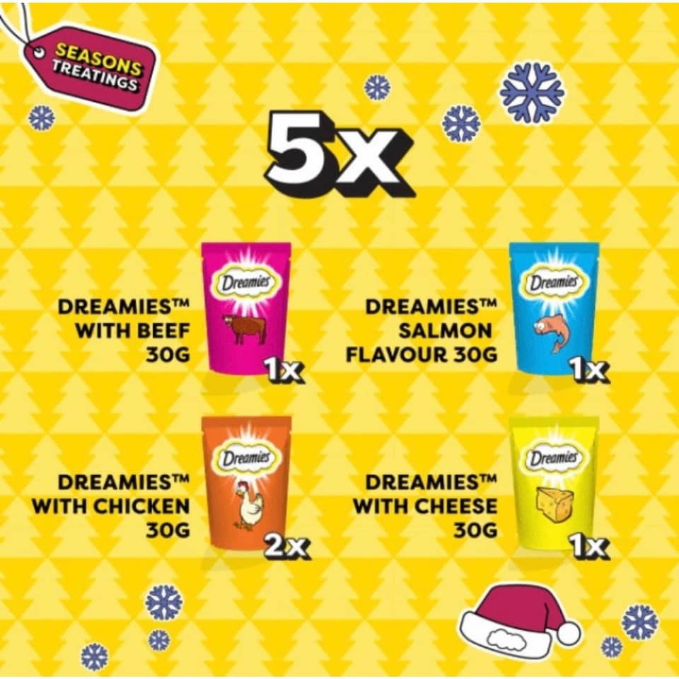 image 1 of 3 x Dreamies Christmas Stocking Cat Treat