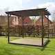 image 5 of Garden Pergola and Decking Kit - Wood - L420 x W420 x H270 cm - Rustic Brown