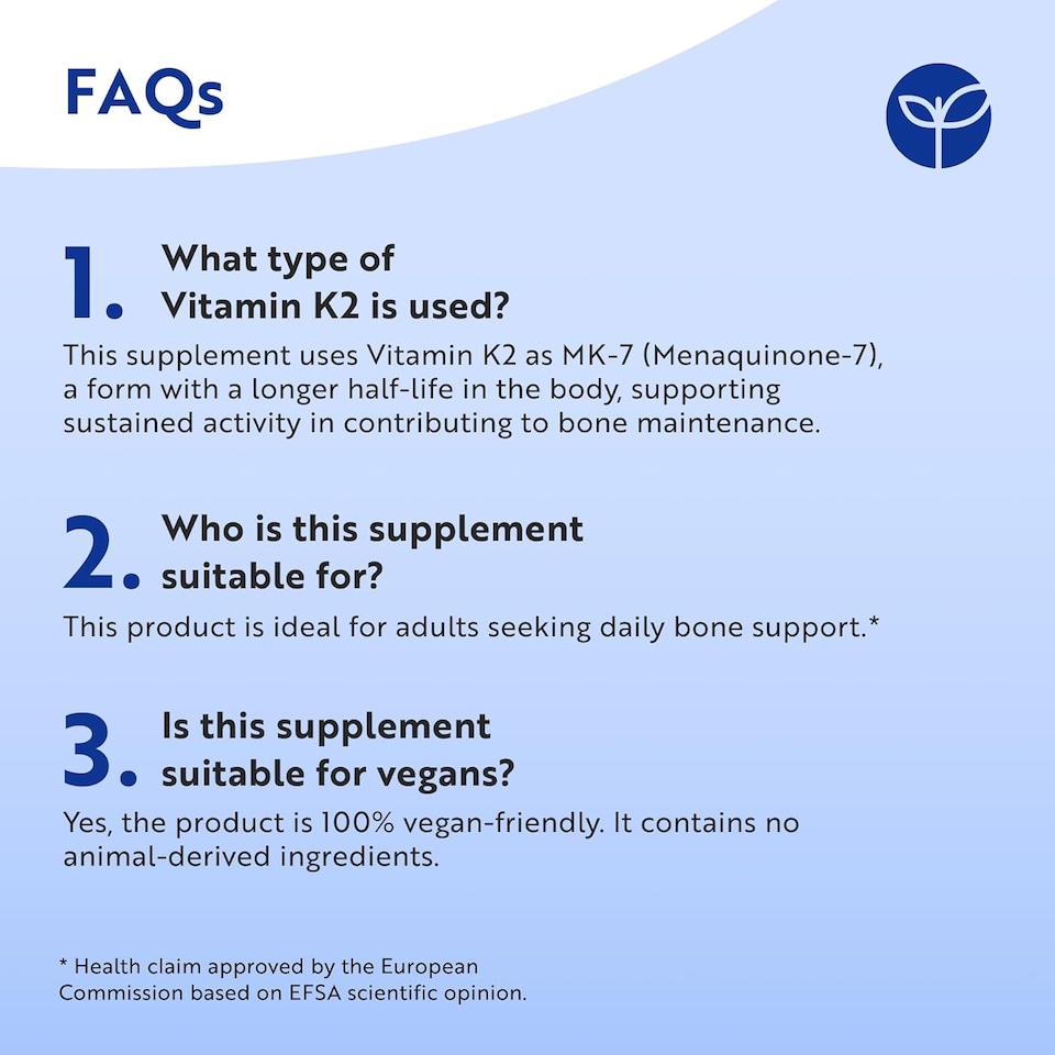 image 1 of Nutravita Vitamin K2 MK 7 200mcg - Supports Maintenance of Normal Bones - High Strength Menaquinone MK7 - Made in The UK - 365 Vegan Micro Tablets