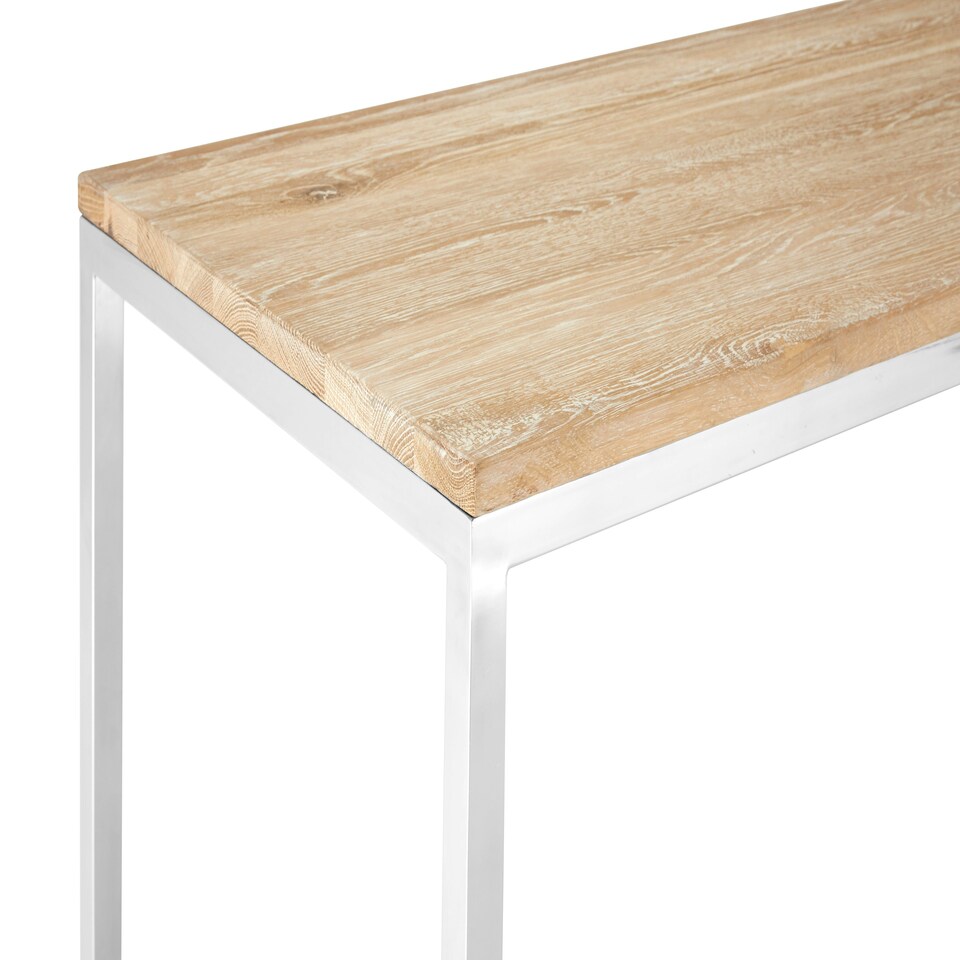 image 1 of Interiors by Premier Oak Wood Console Table Brown