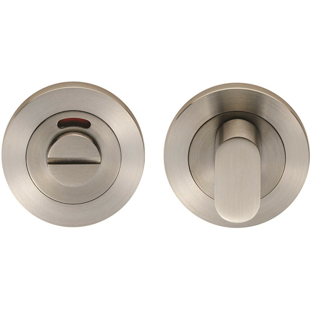Loops Round Thumbturn Lock & Release With Indicator Satin Stainless Steel in Metallics
