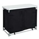 image 3 of Living and Home Camping Kitchen Table Portable Cabinet - Black