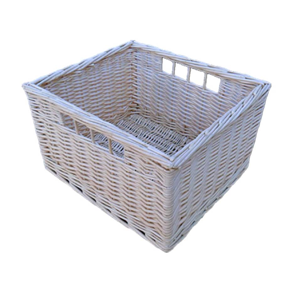 image 1 of Provence Wicker Kitchen Basket | White | White | One Size
