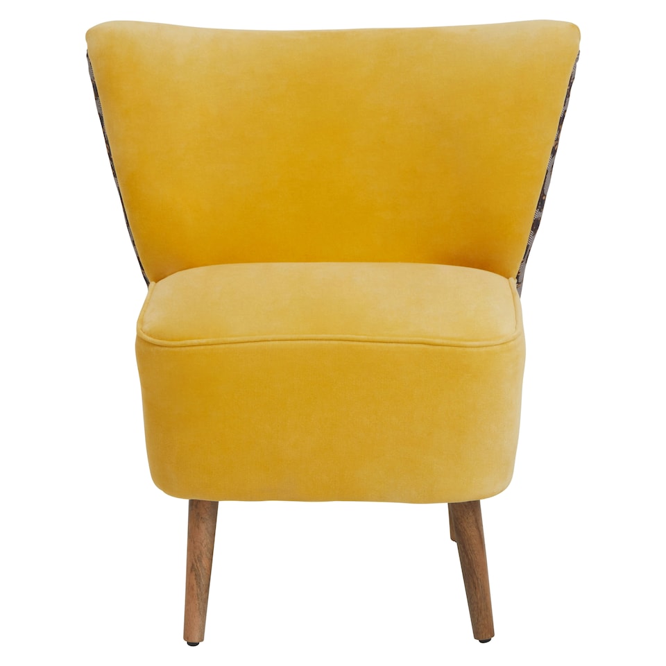 image 1 of Interiors by Premier Cefena Yellow Print Chair Yellow