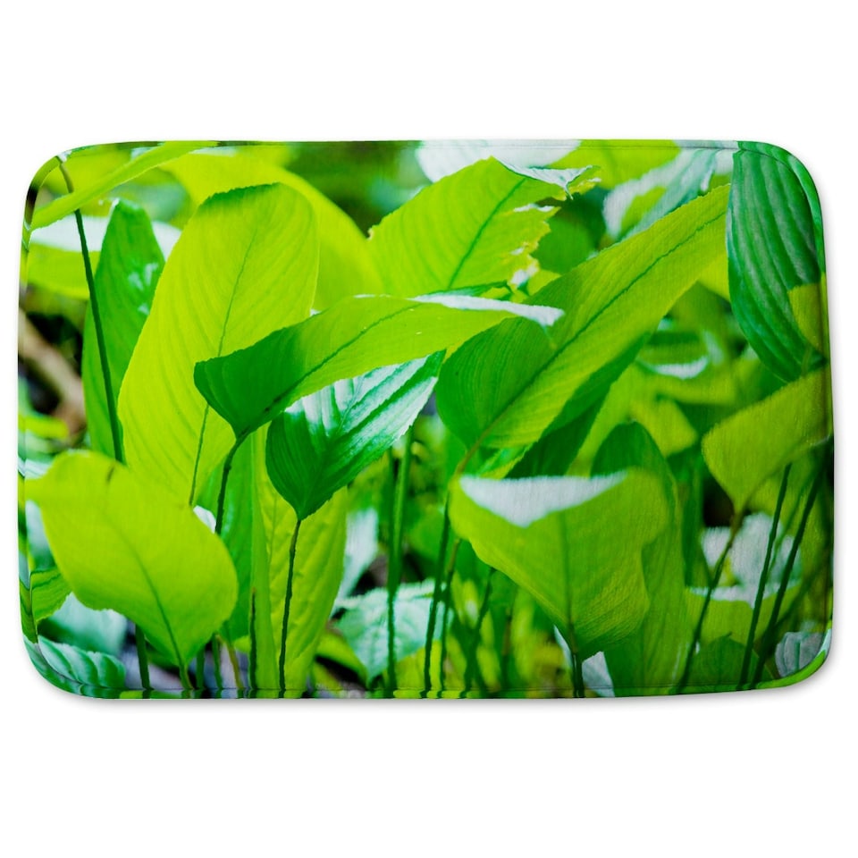 image 1 of Green leaf background abstract of nature (Bathroom Set)