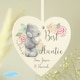 image 3 of Personalised Me to You Floral Wooden Heart Decoration