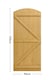 image 1 of Living and Home Semi-Braced Arch Top Wooden Garden Gate, 90x210cm