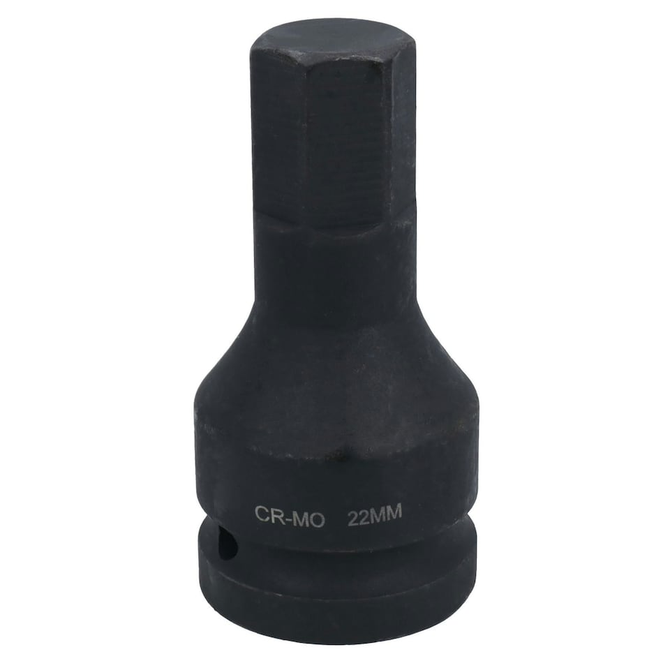 image 1 of 22mm 3/4" Drive Extra Deep Impact Hex Allen Key Socket Impacted 88mm Long