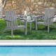 image 8 of COSTWAY Wood Adirondack Chair Outdoor Patio Chair Grey Grey