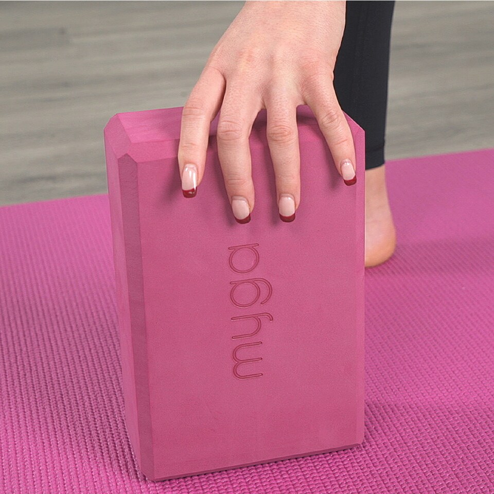 image 1 of Myga Pair of Foam Yoga Blocks - Plum
