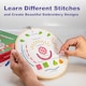 image 8 of Beginner Embroidery Kit (4 Pack) for Adults, Learn 33 Stitches with Easy DIY Video Tutorials, Coloured Design Patterns (AZA100)
