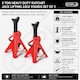 image 8 of 3 Ton Heavy Duty Ratchet Jack Lifting Axle Stands - Set of 2 | Red