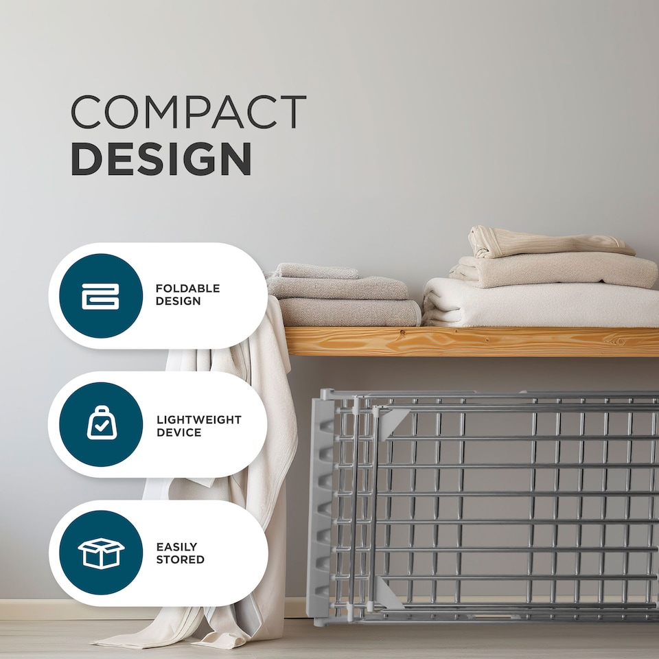 image 1 of DMD Winged Electric Clothes Airer, 15kg Capacity Low Wattage 230W | Silver