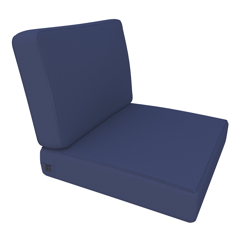 image 1 of Covers&All Outdoor Seat / Back Cushion with Highly Durable Cover Rite Fabric, 25½ in L x 25 in W x 5 in Thick, Navy Blue