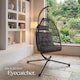 image 9 of Egg Chair Ariane with Swing Seat Frame, Thick Cushions and Protective Cover | Grey | dark grey | 1