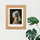 image 3 of Johannes Vermeer Girl With A Pearl Earring Art Oak Wood Framed Wall Print