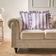 image 10 of OHS 2 Pack Stripe Frill Edge Soft Plush Cosy Cushion Covers Green | Sage