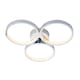 image 1 of Radius Modern Designer Round LED Semi Flush Ceiling Light Chrome, Warm White, IP44
