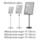 image 1 of A2 Mobile Aluminum Alloy Poster Stand - Adjustable Height Display