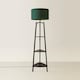 image 4 of ValueLights Hiru Black 3 Tier Shelf Floor Lamp with Green Shade | Green