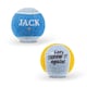 image 1 of Pre-Personalised Dog Ball Gift Pack 2pcs Blue Jack