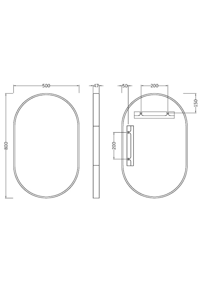 image 1 of Balterley Oval Bathroom Mirror