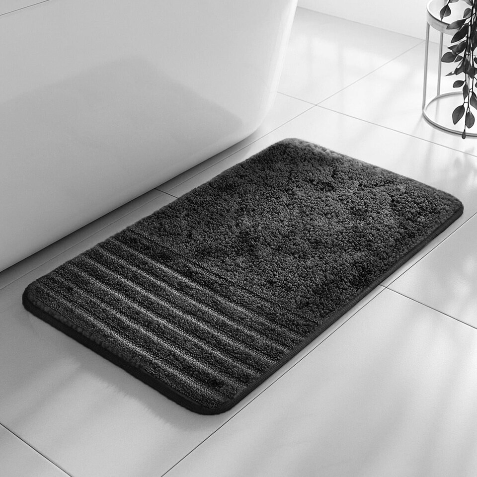 image 1 of Velosso Linear Bath/ Pedestal Mat Cashmere Feel