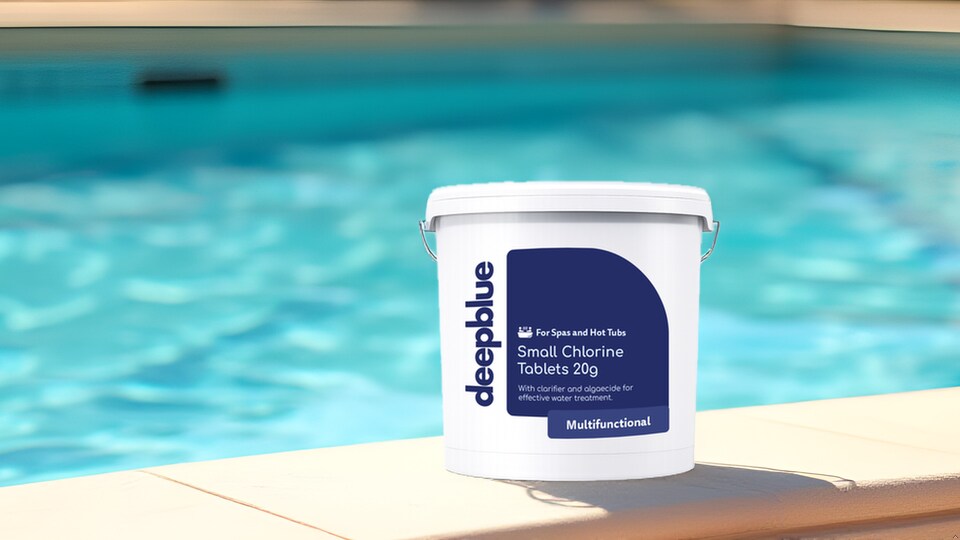 image 1 of Deep Blue Pro - Multifunctional Mini 20g hot tub Chlorine Tablets 5kg spa hottub Long lasting stabilised clarifier algae inhibitor
