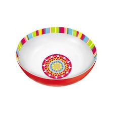 Amscan Del Sol Plastic Mandala Party Bowl - White/Multicoloured - L