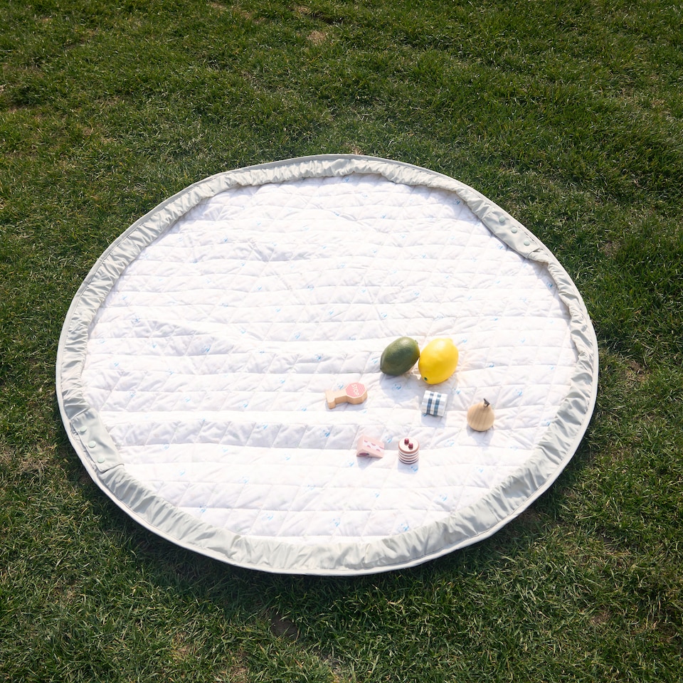 image 1 of 2-in-1 Toy Storage Bag & Playmat - Sage