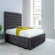image 4 of Orella Plush King Bed Frame - Steel