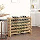 image 4 of HOMCOM 72 Bottle Shelf Wine Rack Holder Stand, Storage Pine Wood