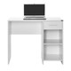image 6 of Adore Matt White Study Desk with Drawer & Shelves White
