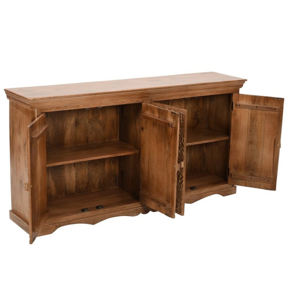 image 1 of Artwork Sideboard Xl - Solid Mango Wood - L40 x W175 x H90 cm | Brown