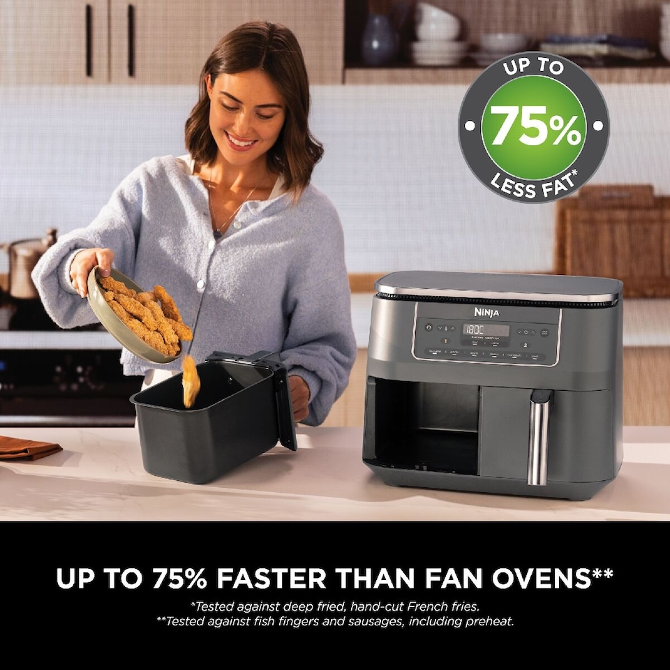 image 1 of Ninja 6 in 1 Dual Zone Air Fryer 7.6L DZ300UK