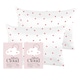 image 1 of Silver Cloud Heart Print Satin Pillowcase Twinpack
