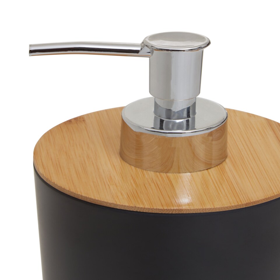 image 1 of Interiors by Premier Black 500ml Lotion Dispenser Pump, Hand Dispenser With Detachable Top, Modern Sustainable Sink Accessory