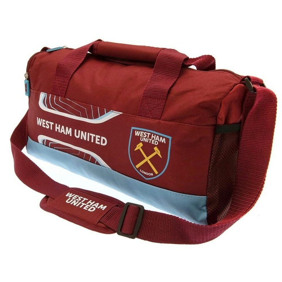 image 1 of West Ham United FC Flash Duffle Bag - Claret Red/Sky Blue - One Size