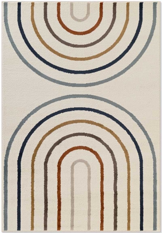 image 1 of The Rugs Adventures Kids Rainbow Polypropylene Short Pile Floor Rug and Runner
