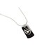 image 1 of Arsenal FC Stainless Steel Engraved Crest Dog Tag And Chain - Silver/Black - One Size