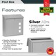 image 2 of Burg-Wachter Aire Wall Mounted Galvanised Steel Lockable Weatherproof Post Box - 37x37x11cm Silver