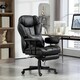 image 2 of HOMCOM Office Chair, Ergonomic Desk Chair with Foot Rest, Black Black