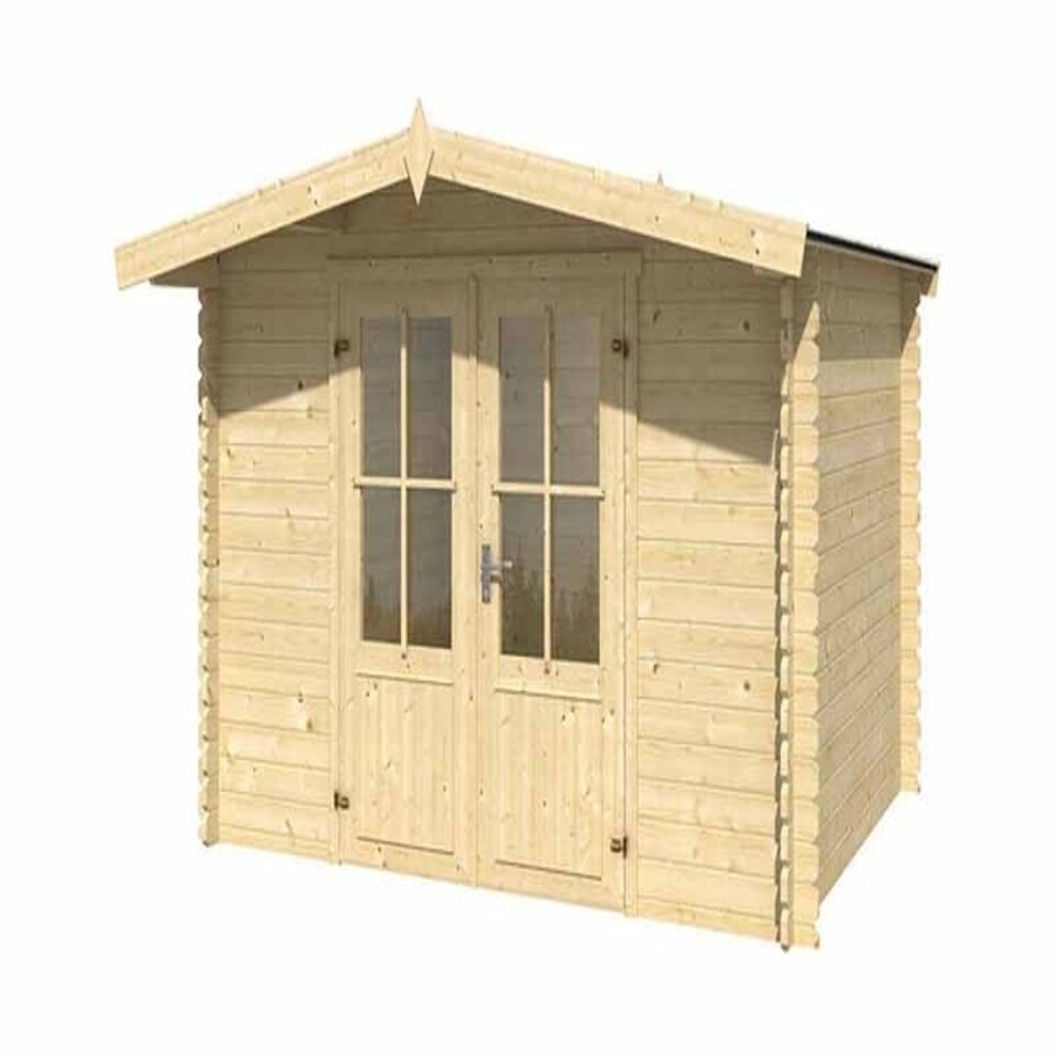 image 1 of Baltimore-Log Cabin, Wooden Garden Room, Timber Summerhouse, Home Office - L324 x W290 x H222.3 cm Brown