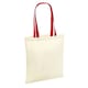 image 1 of Westford Mill Contrast Handle Tote Bag - Natural/Classic Red - One Size | Cream