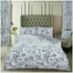 image 1 of VELVETIO Bellerose Floral Printed Duvet Cover Set Rebersible Polycotton Beddings Grey | Super King
