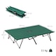 image 5 of Outsunny Double Camping Bed Camping Cot Foldable Sunbed Outdoor Patio Sleeping Bed Super Light with Carry Bag Green