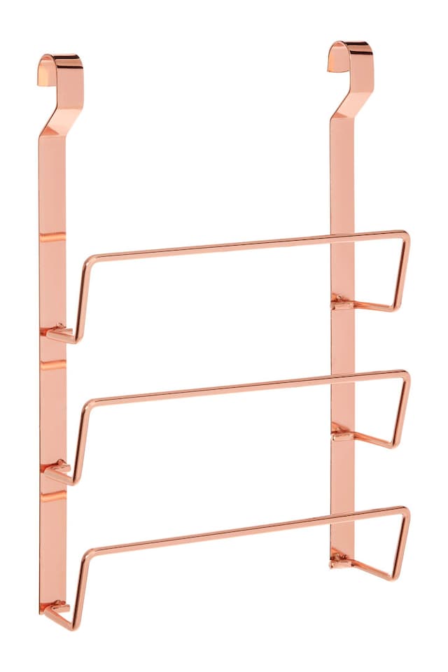 image 1 of Sorello Rose Gold Hanging Pan Lid Rack | Gold