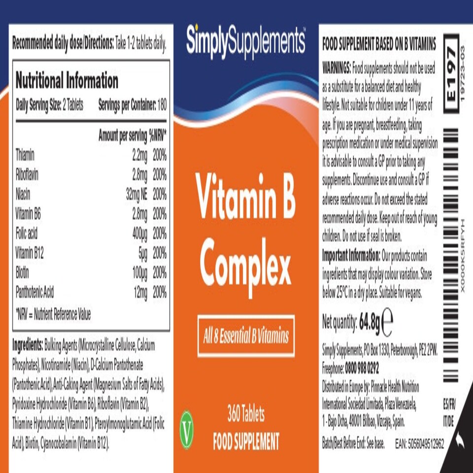 image 1 of Vitamin B Complex - 360 Tablets