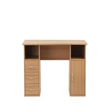 Maryland Desk with 3 Drawers and 1 Door Beech