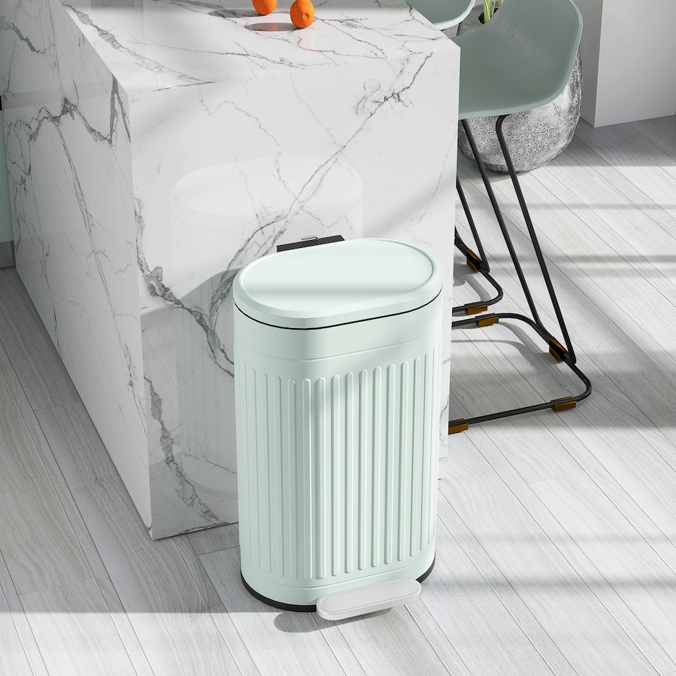 image 1 of HOMCOM Pedal Bin, Metal Kitchen Bin with Soft-close Lid